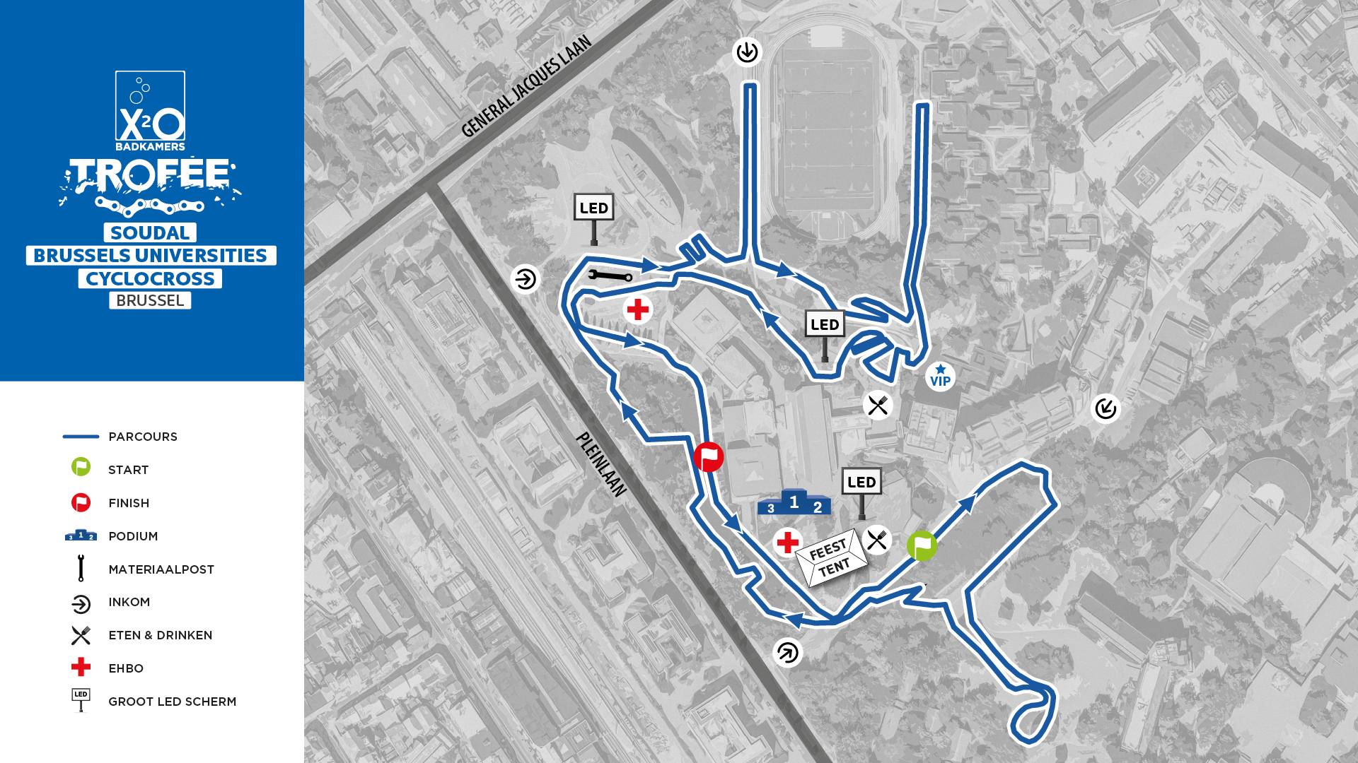 Immagine: la planimetria del percorso di Bruxelles, sede dell'ultima tappa dell'X2O Trofee